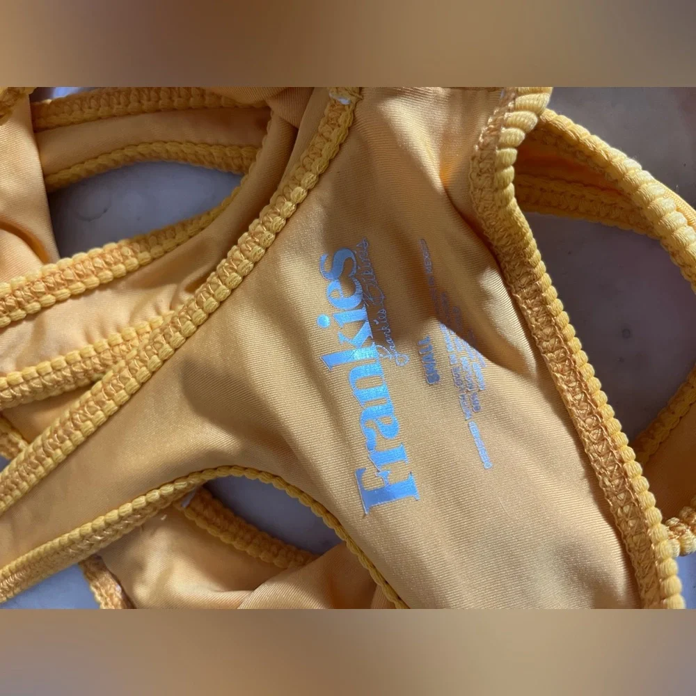 Frankie’s Bikinis yellow sexy and sporty bikini